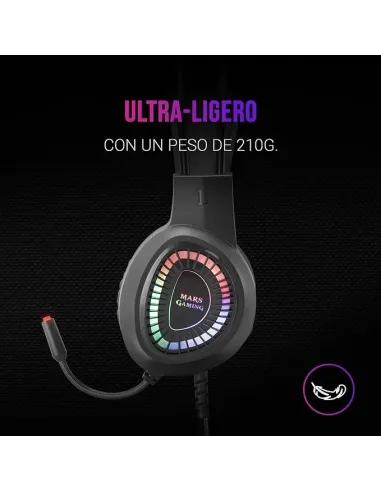 Mars Gaming Auriculares Gaming RGB Negros