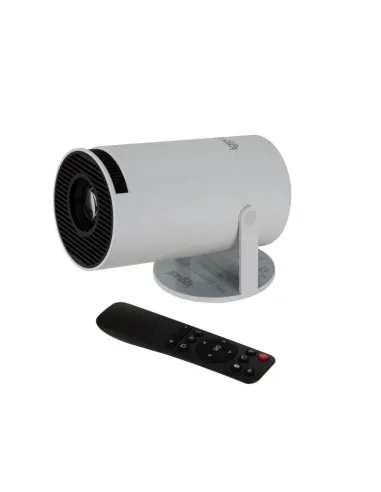 Iggual MP720p Mini Proyector ANSI LED HD 120 Lúmenes + ECO-COST Pantalla de Proyeccion Manual 100"