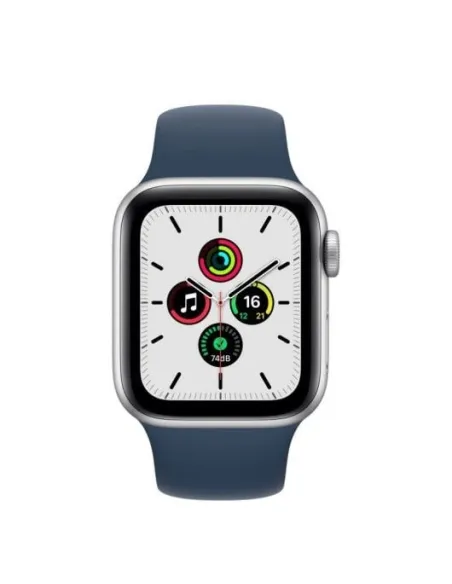 Apple Watch SE 2021 GPS 40mm Aluminio Plata con Correa Deportiva Azul