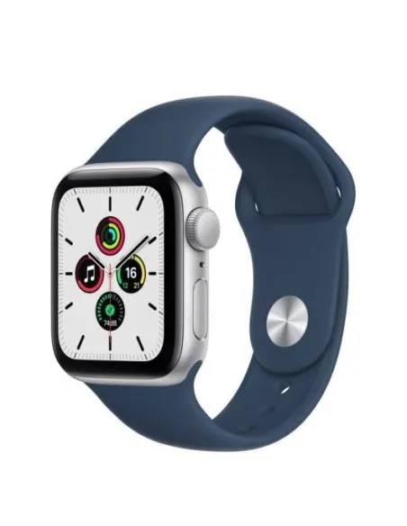 Apple Watch SE 2021 GPS 40mm Aluminio Plata con Correa Deportiva Azul