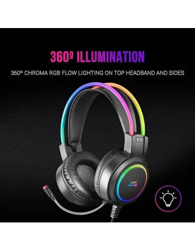 Mars Gaming MHRGB Auriculares Gaming RGB Negros