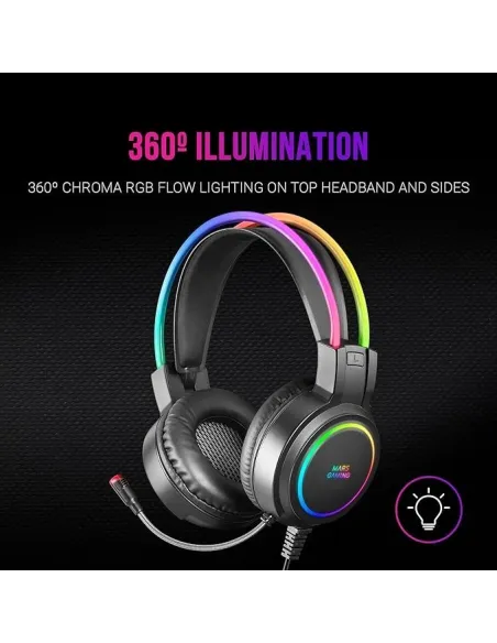 Mars Gaming MHRGB Auriculares Gaming RGB Negros