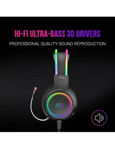 Mars Gaming MHRGB Auriculares Gaming RGB Negros