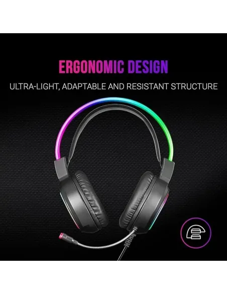 Mars Gaming MHRGB Auriculares Gaming RGB Negros