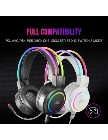 Mars Gaming MHRGB Auriculares Gaming RGB Negros