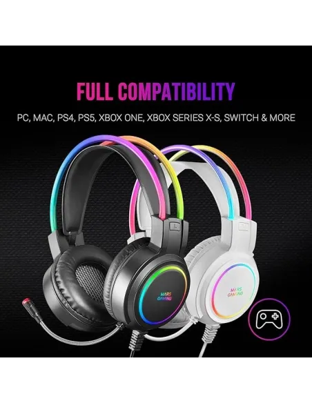 Mars Gaming MHRGB Auriculares Gaming RGB Negros