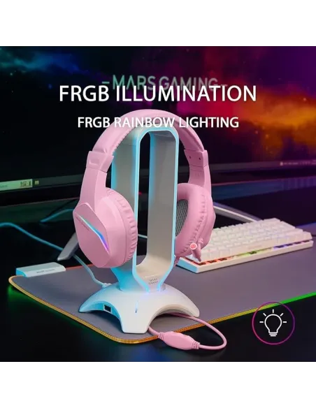 MARS GAMING Auricular+mic MH122 Rosa