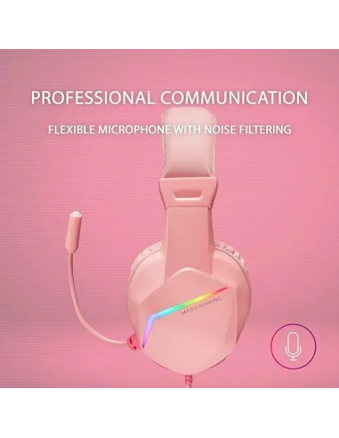 MARS GAMING Auricular+mic MH122 Rosa