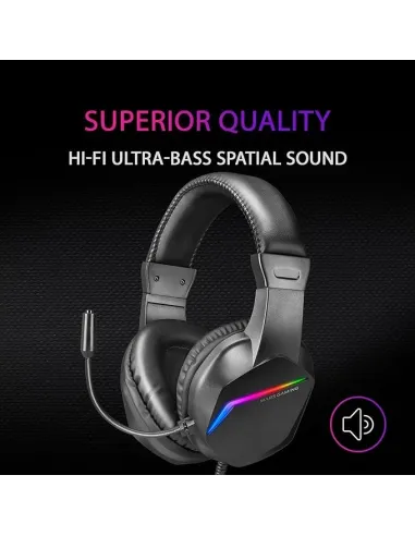 Mars Gaming MH122 Auriculares Gaming FRGB Negros