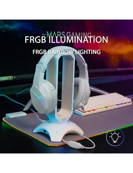 Mars Gaming MH122 Auriculares Gaming FRGB Blancos