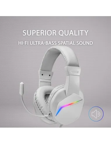 Mars Gaming MH122 Auriculares Gaming FRGB Blancos