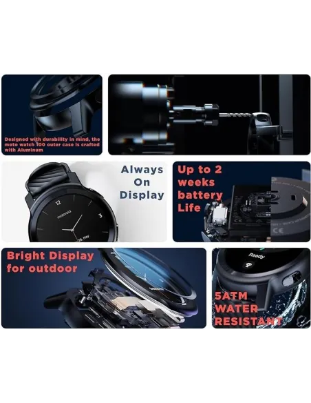 Motorola Moto Watch 100 Smartwatch Phantom Black