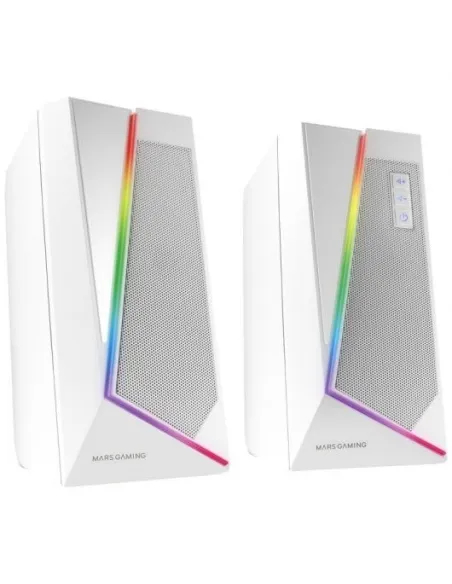 Mars Gaming MS7 Altavoces Gaming 2.0 Bluetooth RGB 20W Blancos