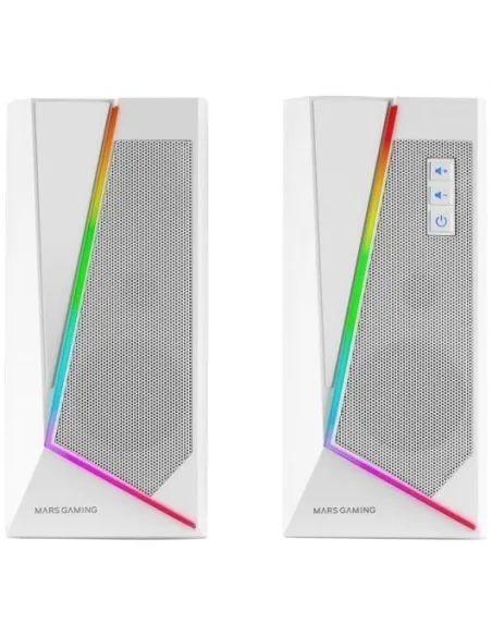 Mars Gaming MS7 Altavoces Gaming 2.0 Bluetooth RGB 20W Blancos