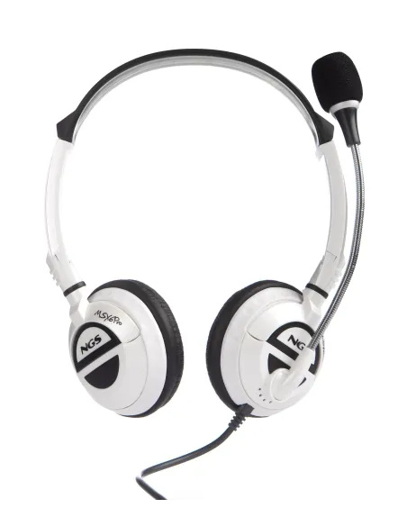 NGS MSX6 Pro Auricular con Micrófono Blanco