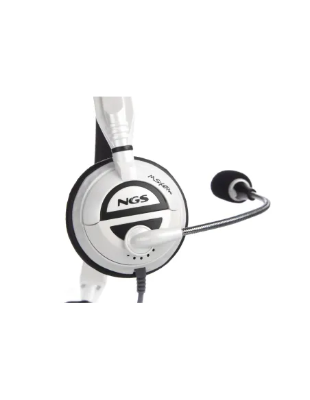 NGS MSX6 Pro Auricular con Micrófono Blanco