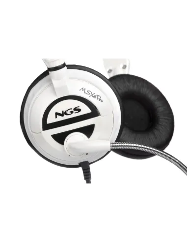NGS MSX6 Pro Auricular con Micrófono Blanco