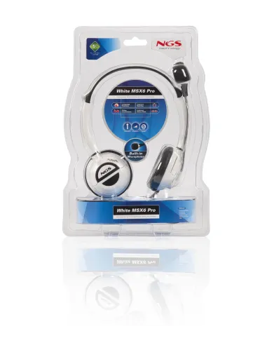 NGS MSX6 Pro Auricular con Micrófono Blanco