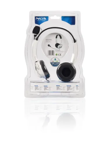 NGS MSX6 Pro Auricular con Micrófono Blanco
