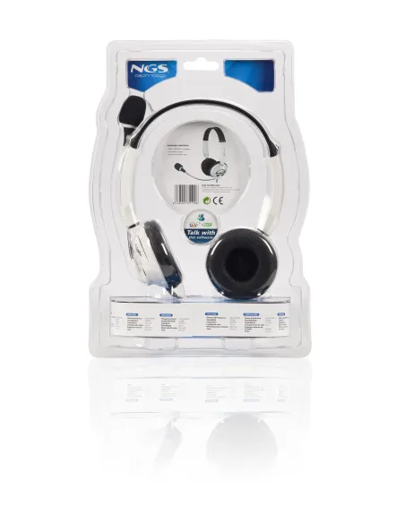 NGS MSX6 Pro Auricular con Micrófono Blanco