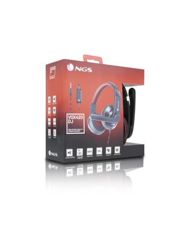 NGS VOX420-DJ Auriculares Negro/Rojo