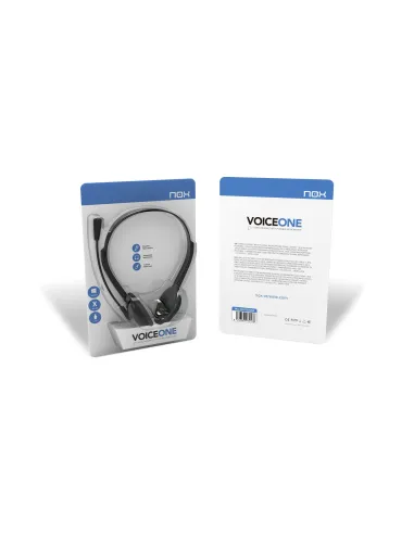 Nox Auricular Stereo con Microfono Negro