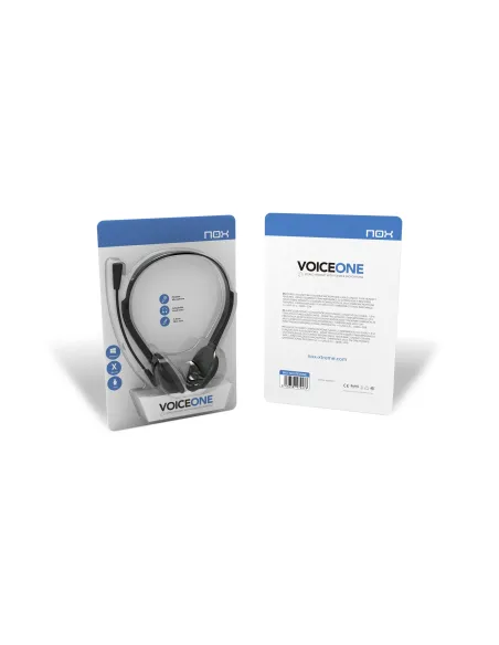 Nox Auricular Stereo con Microfono Negro