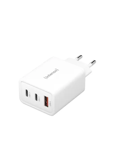 Intenso 7806512 Cargador Pared GaN W65ACC 1xUSB-A/2xUSB-C Blanco