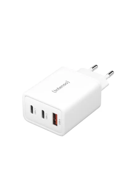 Intenso 7806512 Cargador Pared GaN W65ACC 1xUSB-A/2xUSB-C Blanco