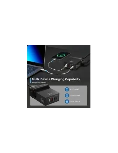 Ewent EW3992 Base de Carga Múltiple Interior 1.5m Negro