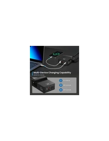 Ewent EW3992 Base de Carga Múltiple Interior 1.5m Negro