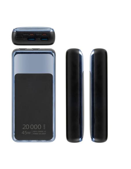 Rivacase VA1075 Powerbank 20000mAh 45W con LCD para Portatiles USB-C Negro