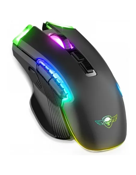 Spirit of Gamer Elite M70 Ratón Gaming Inalámbrico RGB 4800 DPI Negro