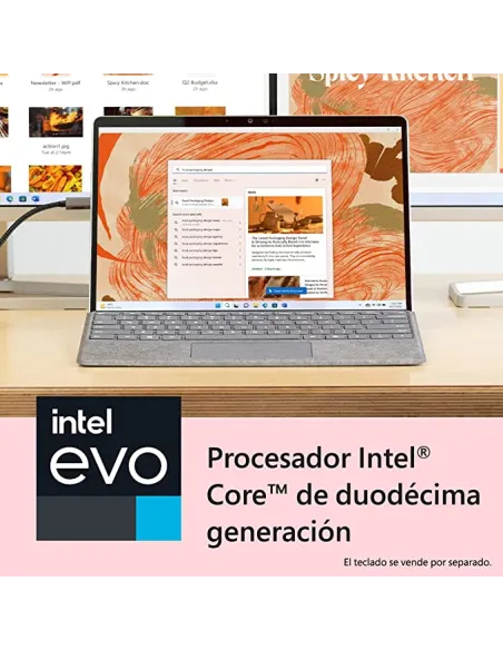 Microsoft Surface Pro 9 Intel Evo Core i7-1255U/16GB/512GB/13" Táctil W11 Home