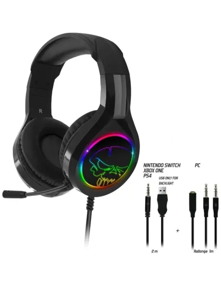 Spirit of Gamer PRO-H8 Auriculares Gaming RGB Negros