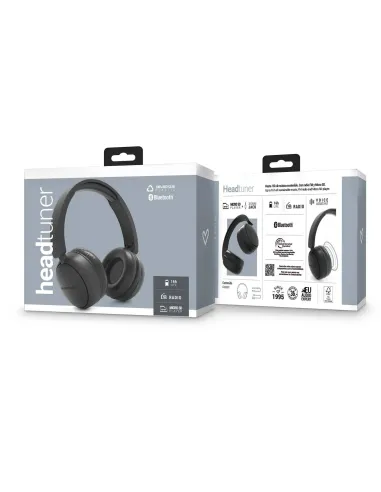Energy Sistem Headtuner Auriculares Inalámbricos con Radio Fm Negros