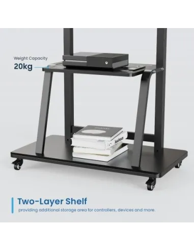 Ewent EW1544 Soporte de Suelo con Ruedas para Pantallas 37 - 100" Máx. 150 Kg