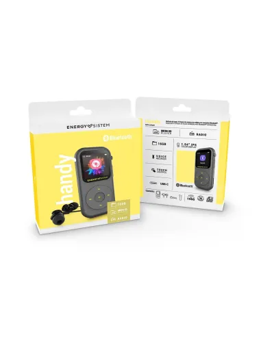Energy Sistem Handy Reproductor MP4 con Bluetooth y Radio FM Negro