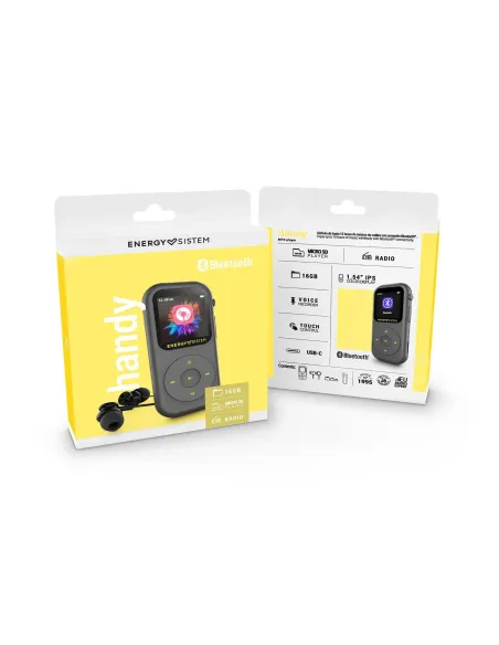 Energy Sistem Handy Reproductor MP4 con Bluetooth y Radio FM Negro