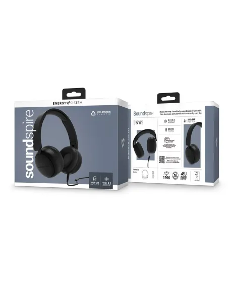 Energy Sistem Soundspire Auriculares con cable y micrófono Negro