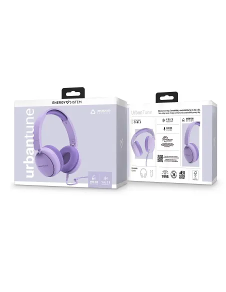 Energy Sistem UrbanTune Auriculares con cable y micrófono Violeta
