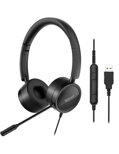 Iggual Dual Tech Auriculares con Micrófono Negros