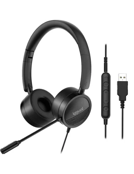 Iggual Dual Tech Auriculares con Micrófono Negros