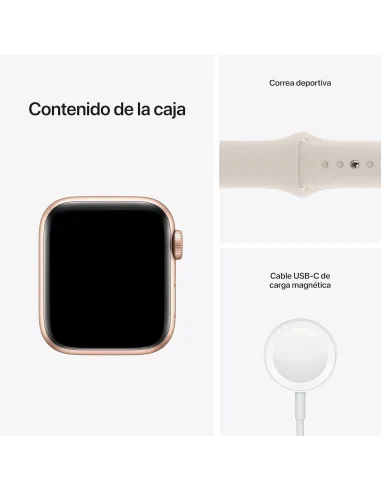 Apple Watch SE 2021 GPS 40mm Blanco Estrella Espacial con Correa Deportiva Blanca