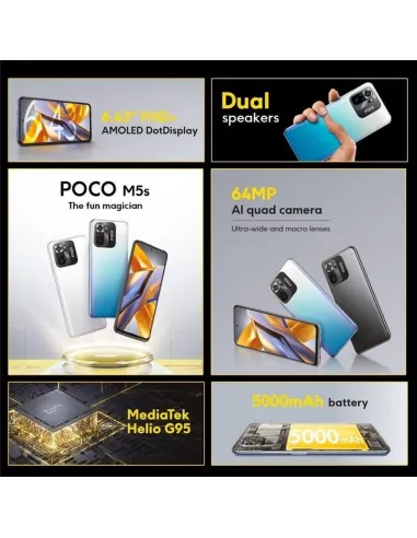 Xiaomi Poco M5s 4/64GB Dual-Sim Negro