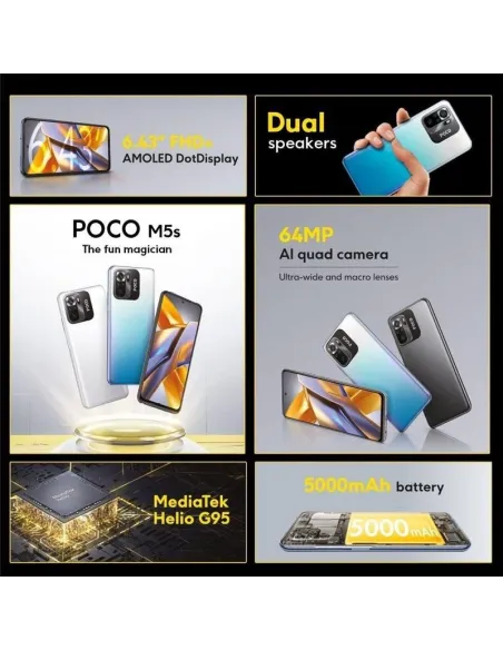 Xiaomi Poco M5s 4/64GB Dual-Sim Negro