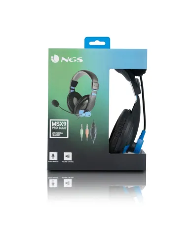NGS MSX9 Pro Auricular con Micrófono Azul