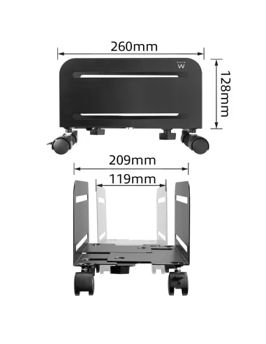 Ewent EW1291 Soporte de CPU Negro