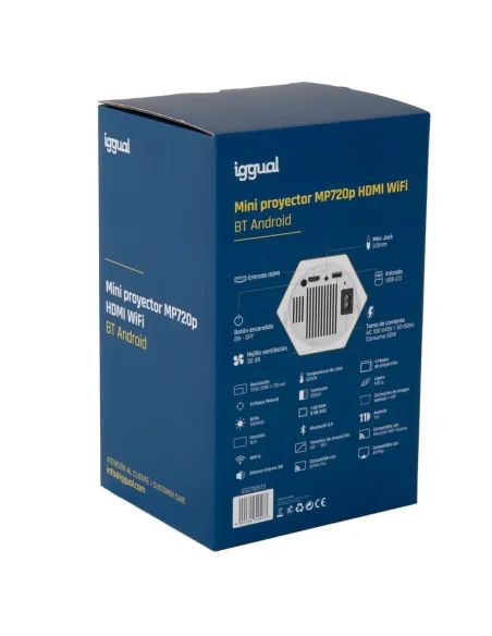 Iggual MP720p Mini Proyector ANSI LED HD 120 Lúmenes
