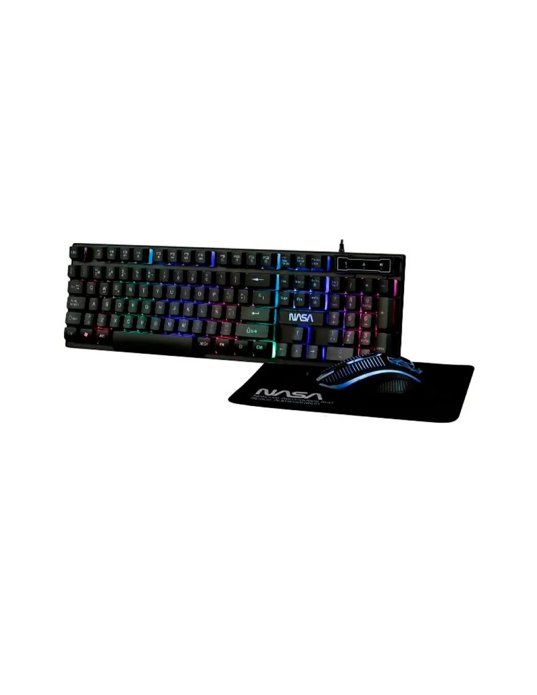 Nasa 3in1 Pack Teclado + Ratón + Alfombrilla Gaming